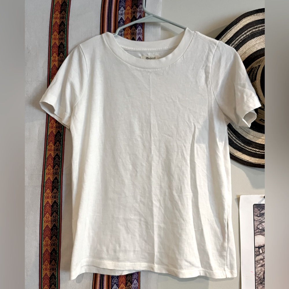 Madewell Classic White Tee, Size XXS
